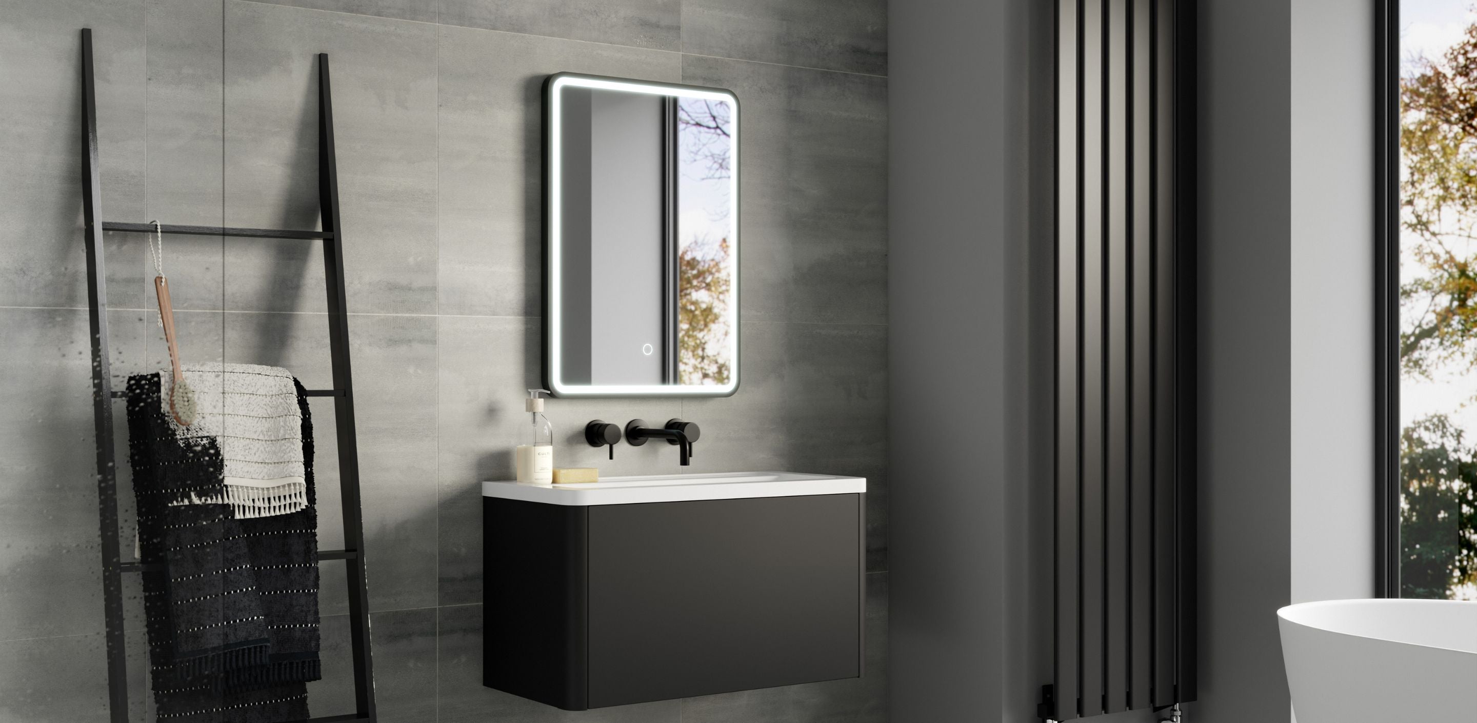 How to choose the best bathroom mirror - Pebble Grey