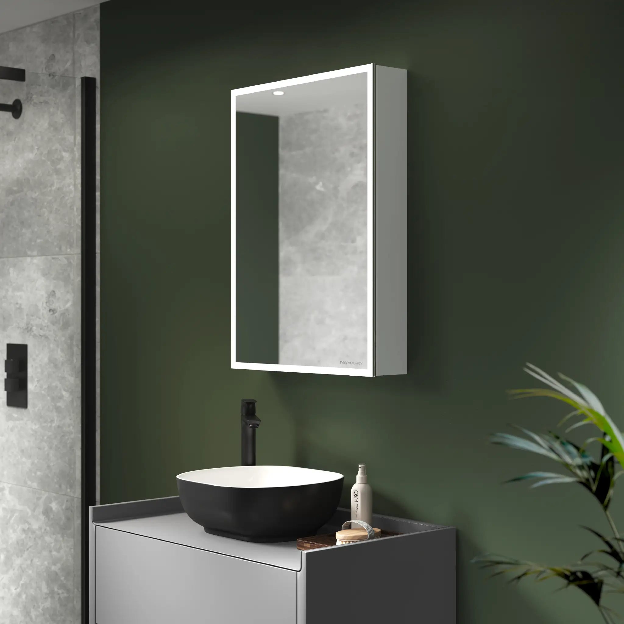 Marcel LED Bathroom Mirror Cabinet #size_500mm-x-700mm