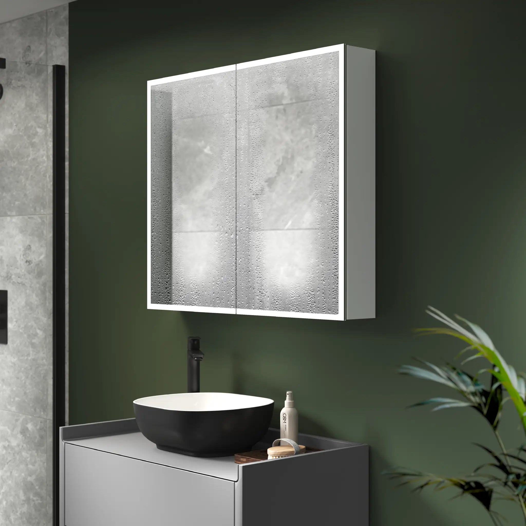 Marcel LED Bathroom Mirror Cabinet #size_815mm-x-700mm