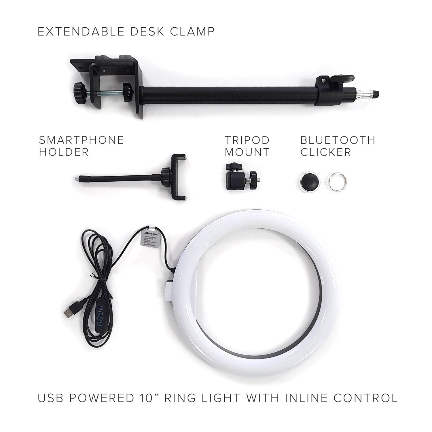 The Ultimate Ring Light Pro 10" + Desk Clamp