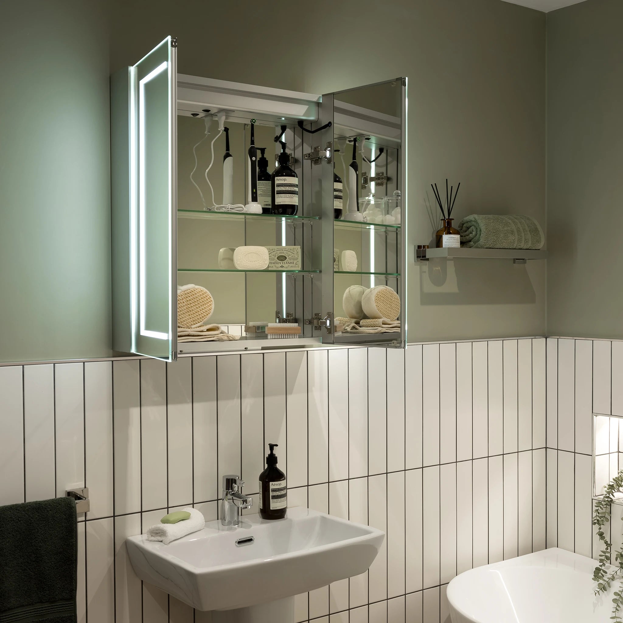 Nimbus 600x700mm LED Bathroom Mirror Cabinet