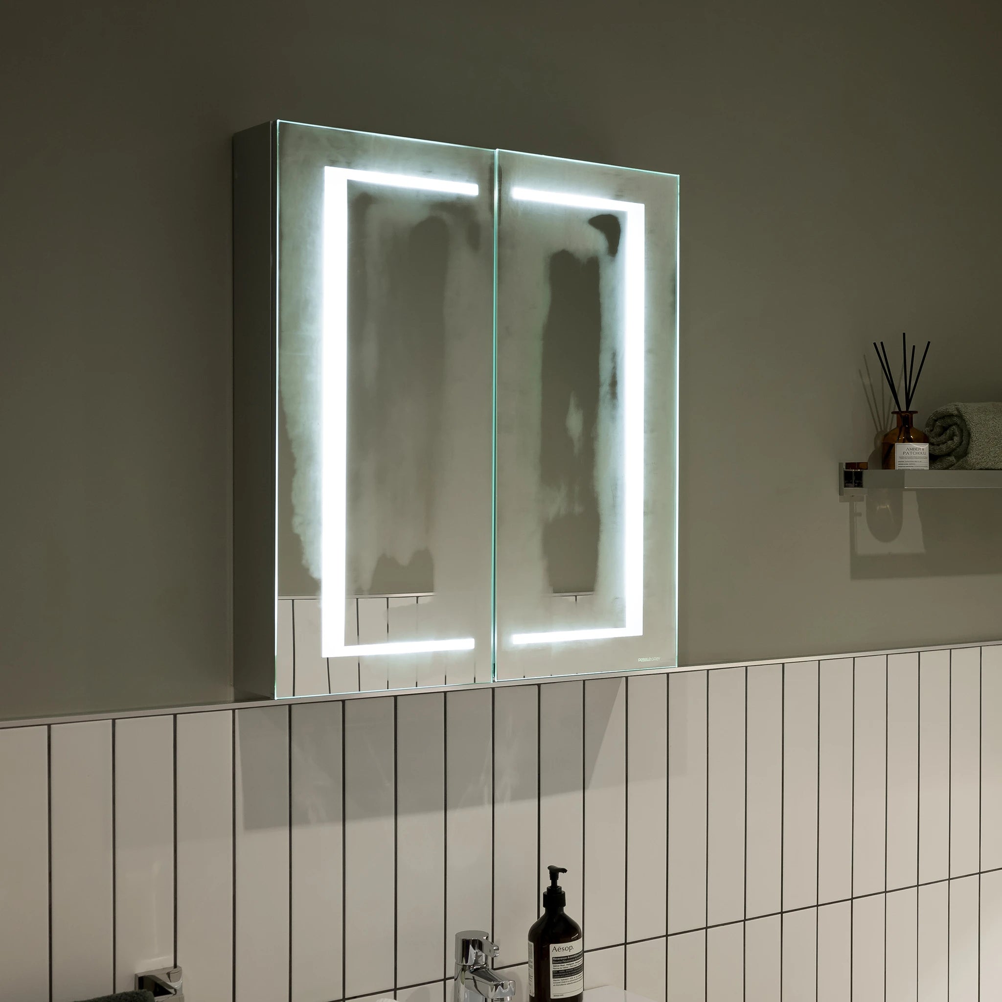 Nimbus 600x700mm LED Bathroom Mirror Cabinet