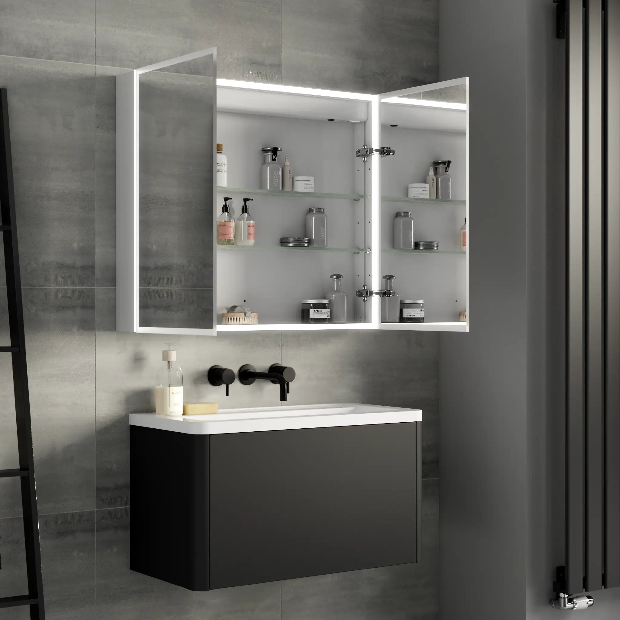 Marcel LED Bathroom Mirror Cabinet #size_815mm-x-700mm