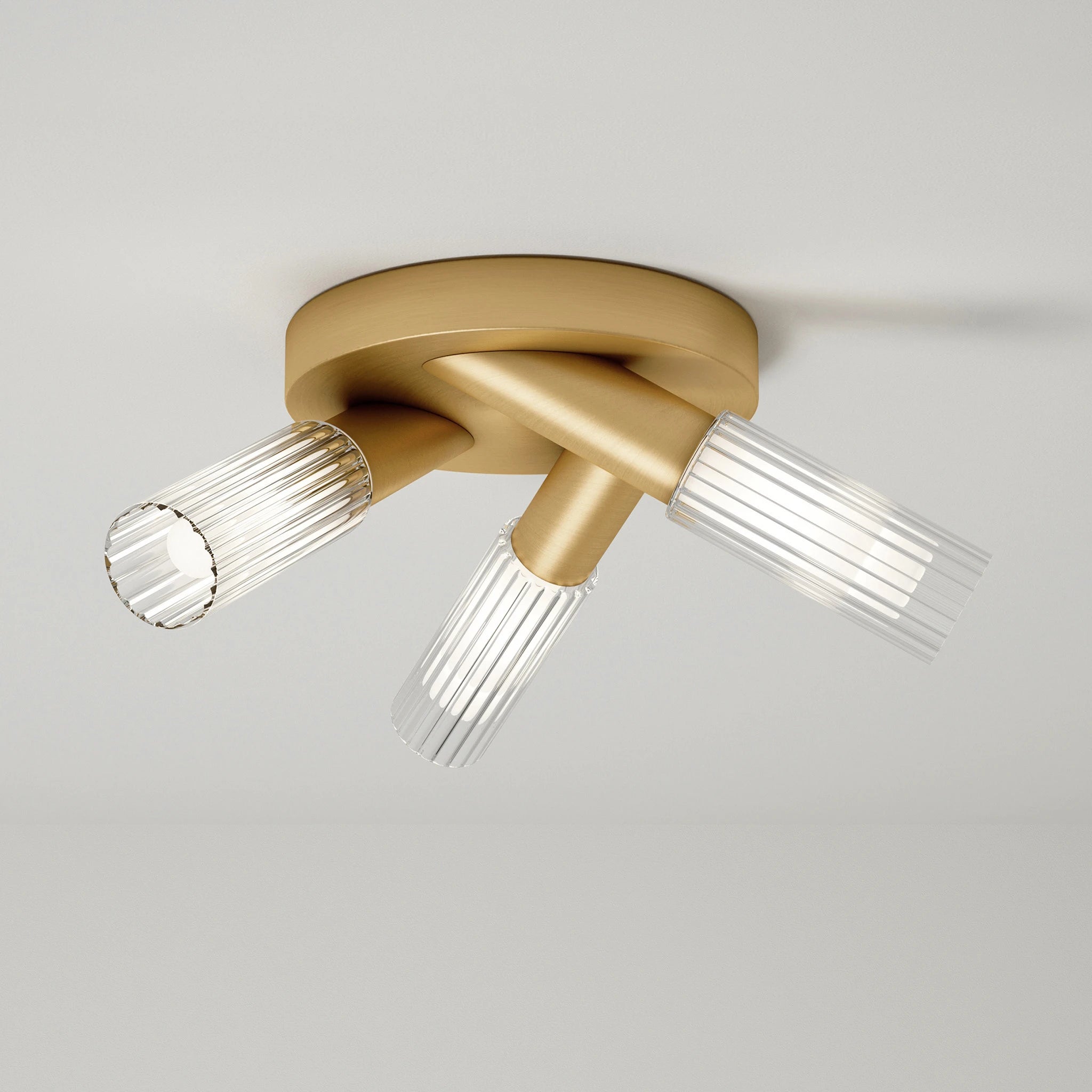 Aulos Trio Ceiling Light #colour_brass