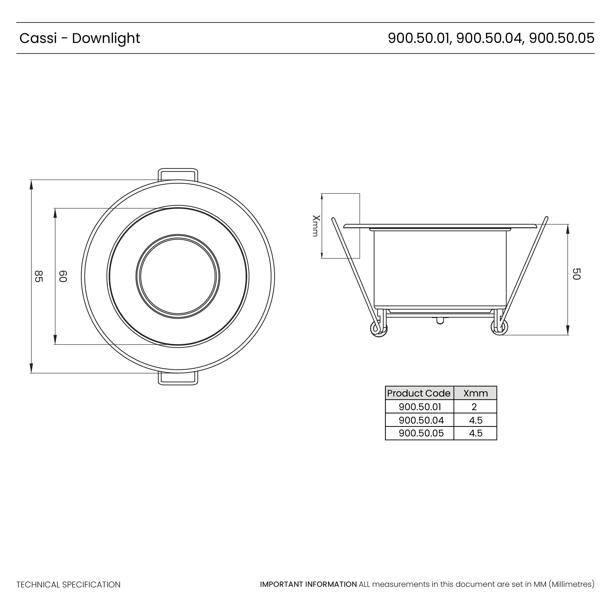 Cassi IP65 Bathroom Downlight #colour_black