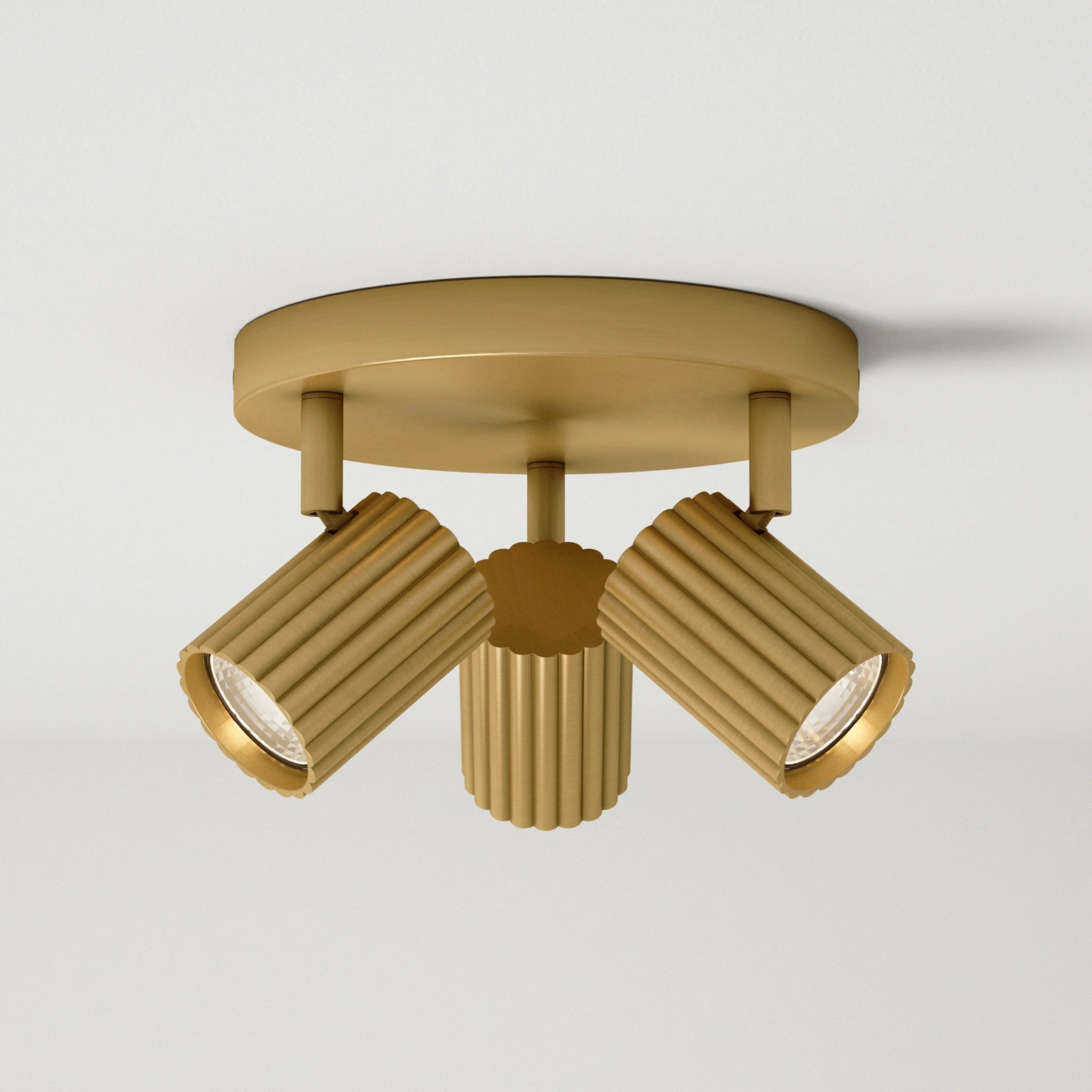 Hila Trio Cluster Ceiling Light #colour_brass