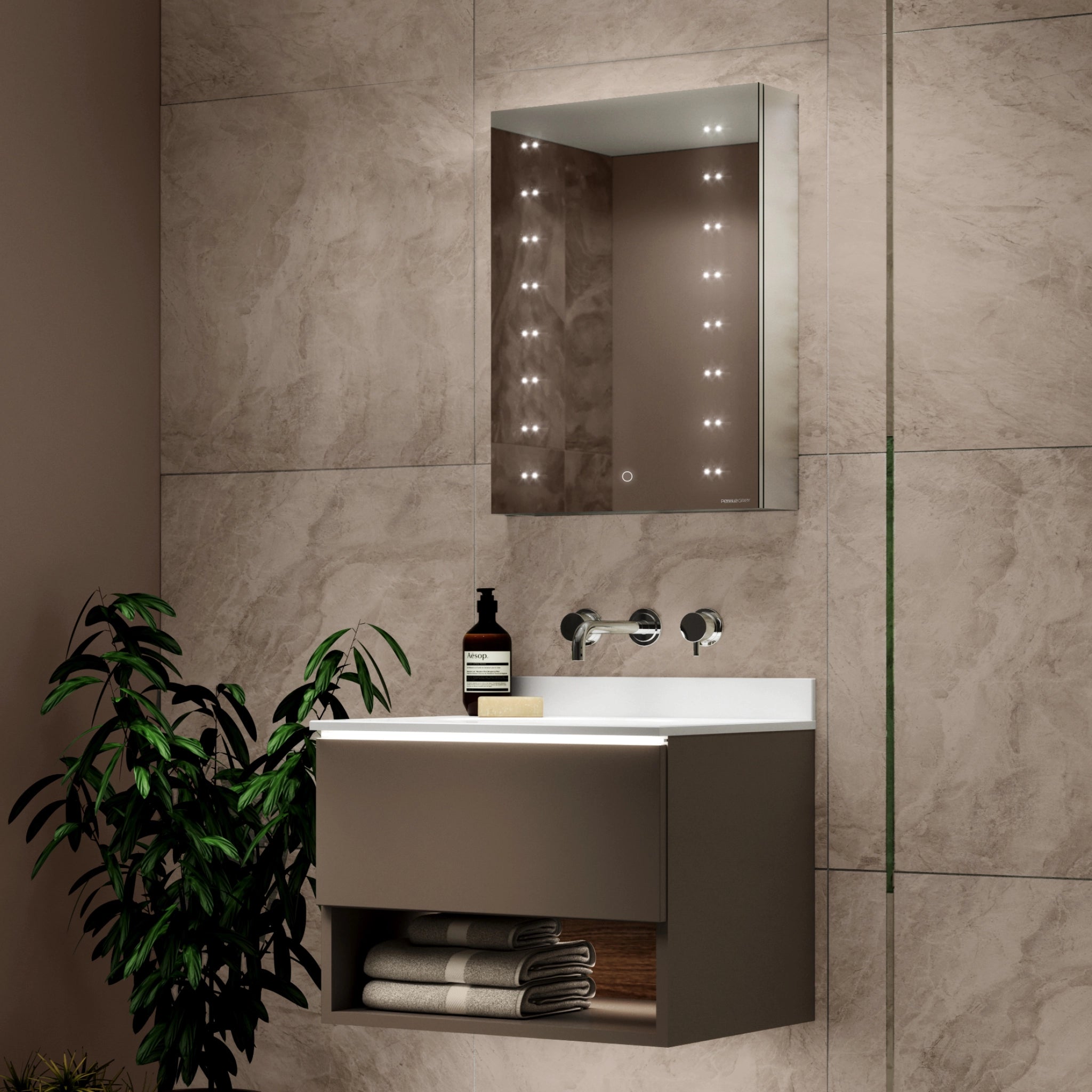 Hollis 450x600mm LED Bathroom Mirror Cabinet