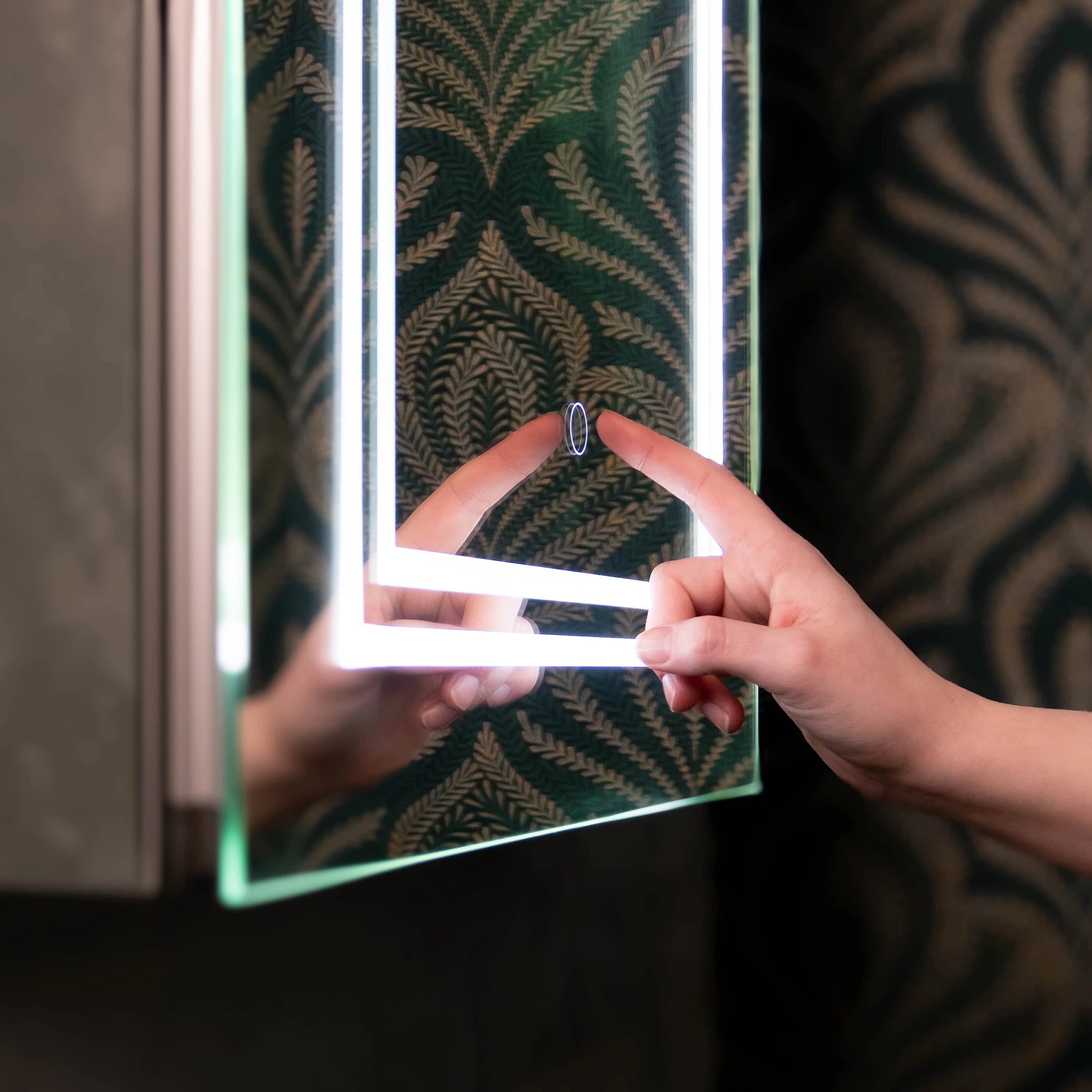 Virginia Touch 500x700mm LED Bathroom Mirror Cabinet