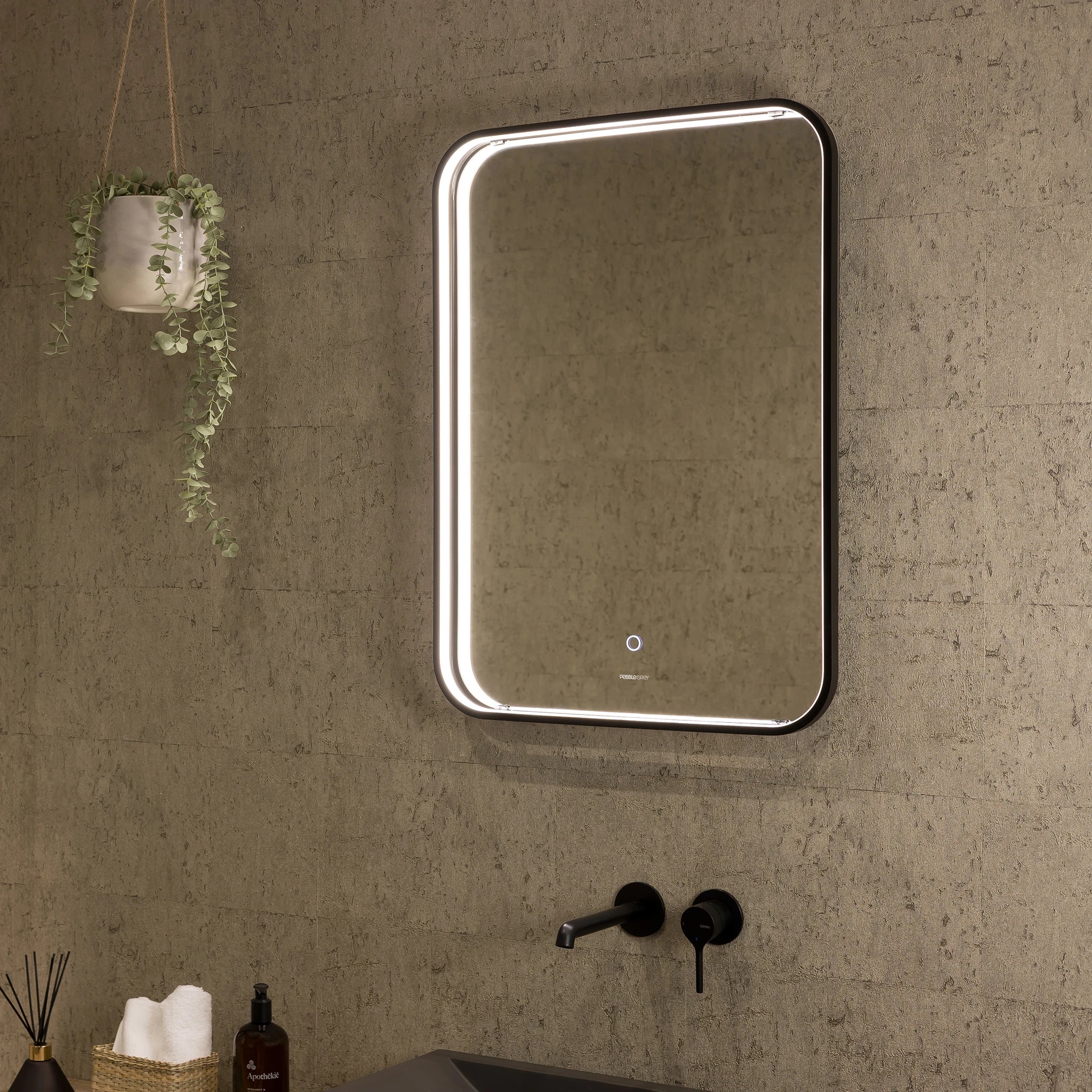 Luna LED Bathroom Mirror #colour_black