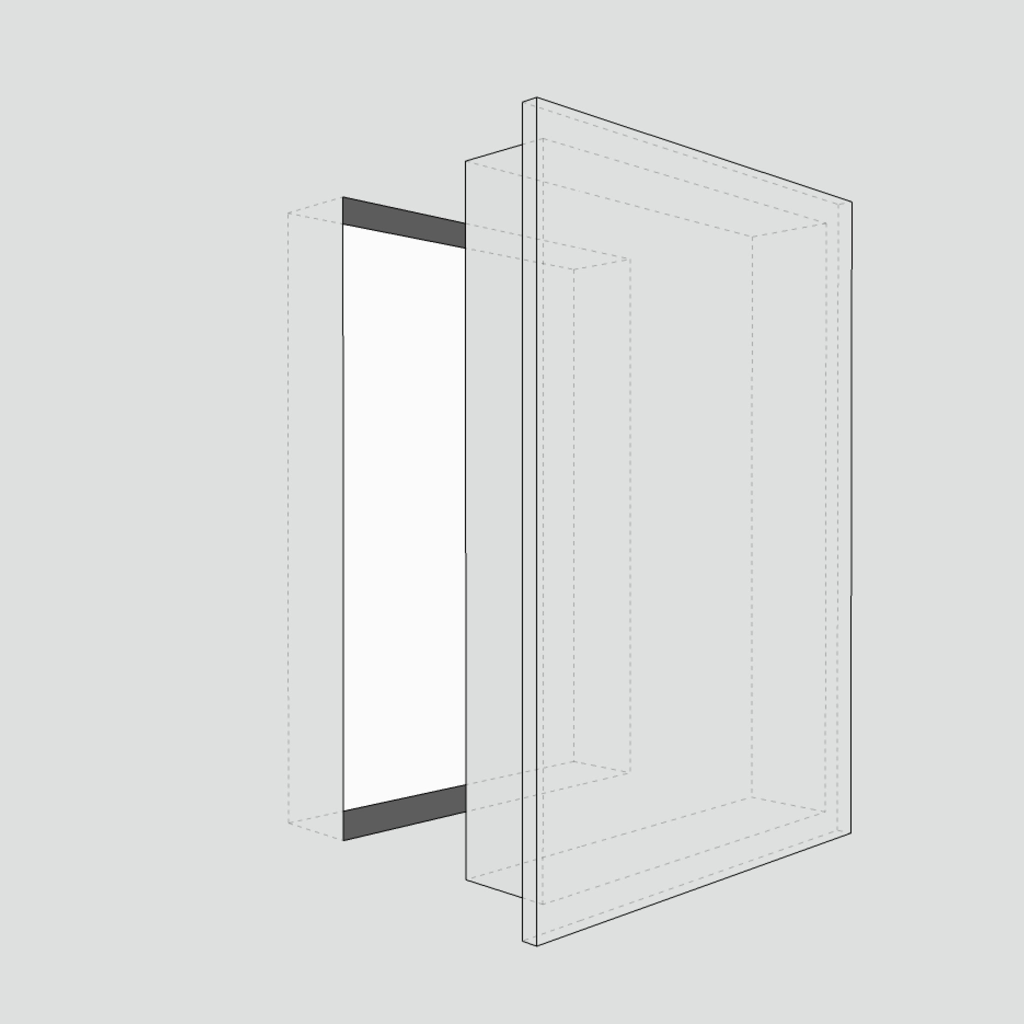 Malin Single Door 500x700mm Recessed LED Cabinet