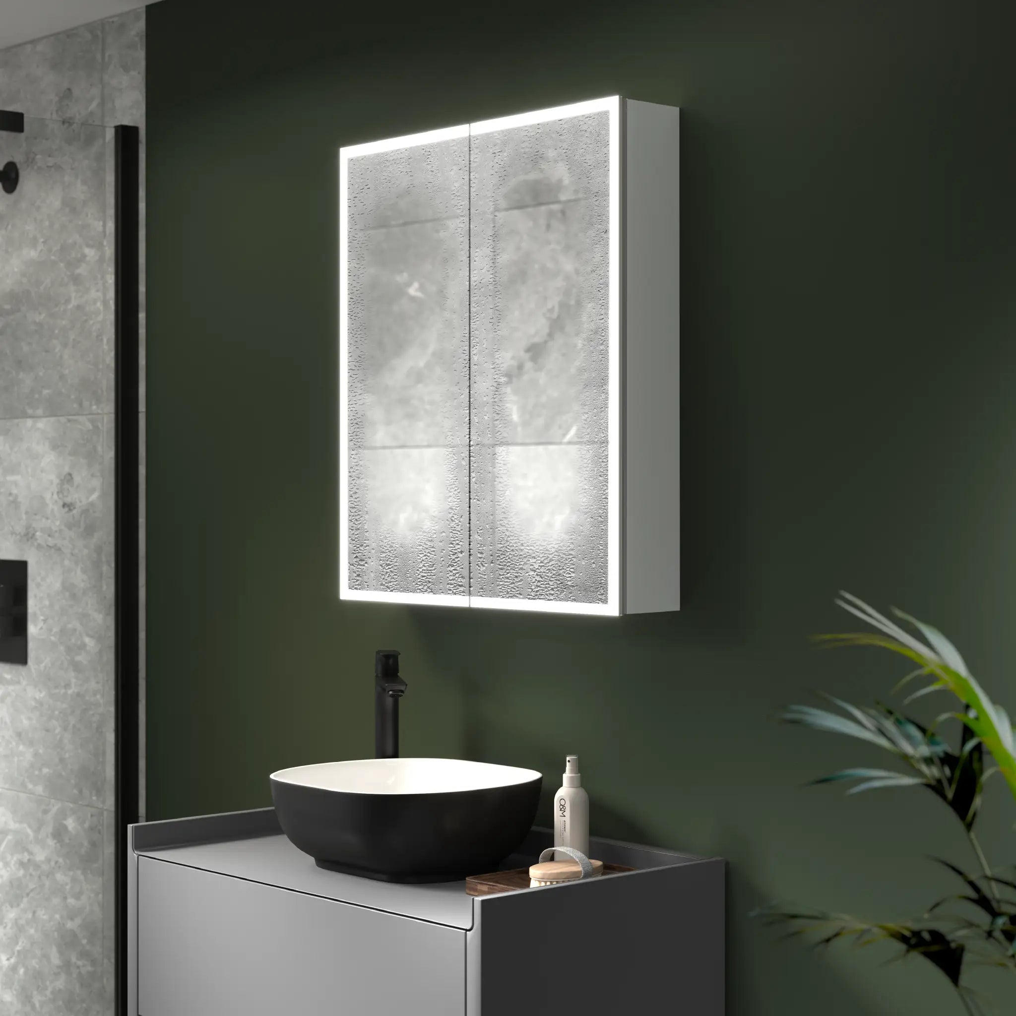 Marcel LED Bathroom Mirror Cabinet #size_600mm-x-700mm