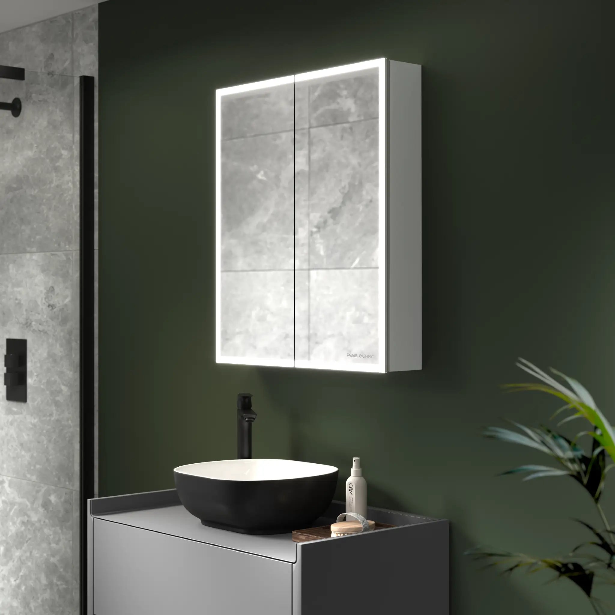 Marcel LED Bathroom Mirror Cabinet #size_600mm-x-700mm