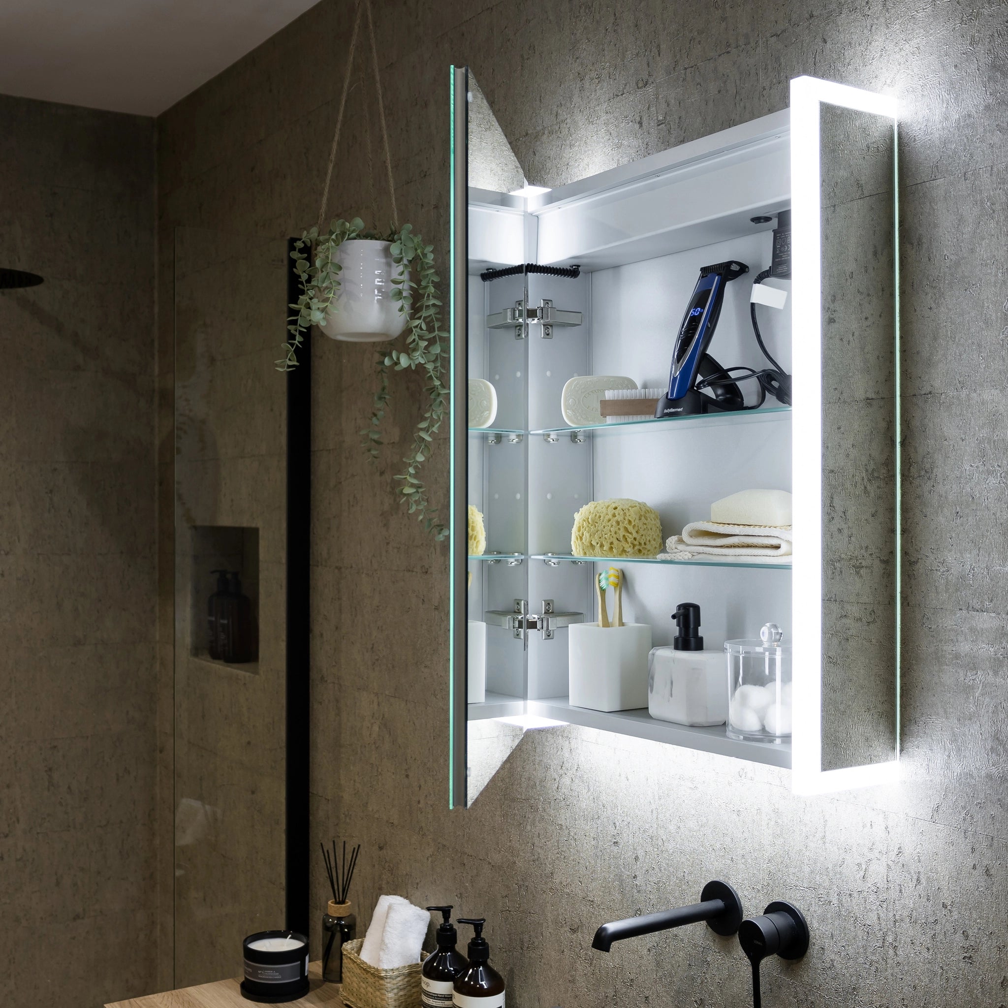 Grace LED Bathroom Mirror Cabinet #size_500mm-x-700mm